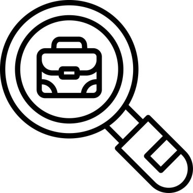 İş arama kavramını gösteren basit ve renkli web simgesi.