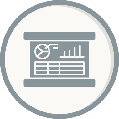 sunum simgesi, vektör illüstrasyonu basit tasarım