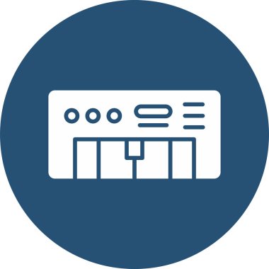 piyano müzik ikonu vektör illüstrasyonu                        