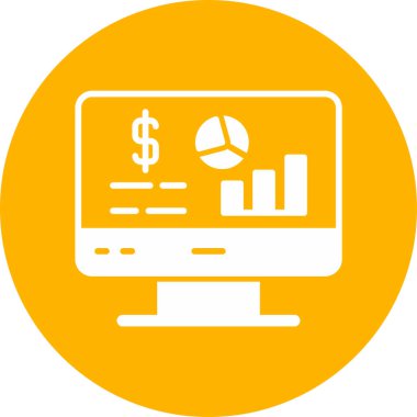 Veri Analizi işi ve finans ikonu vektör illüstrasyonuName