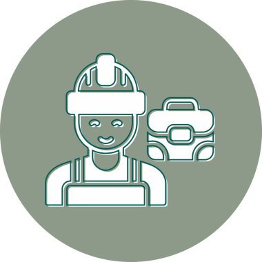 Mühendis. Web simgesi basit illüstrasyon