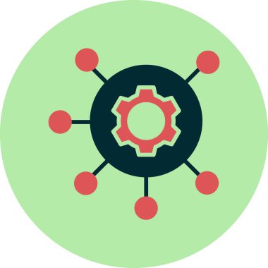 Omni kanalı. Web simgesi basit illüstrasyon