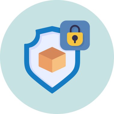 Güvenlik. Web simgesi basit illüstrasyon 