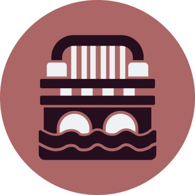 Su ve Köprü. basit tasarım vektörü