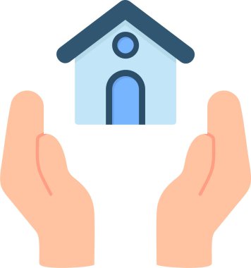 Gayrimenkul. Web simgesi basit illüstrasyon