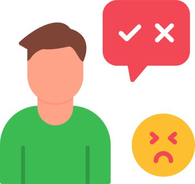 Doğru ya da yanlış ikon. vektör illüstrasyonu