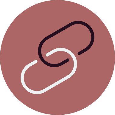 Basit bağlantı simgesi vektör illüstrasyonu