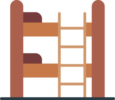 Bunk Bed web simgesi vektör illüstrasyonu