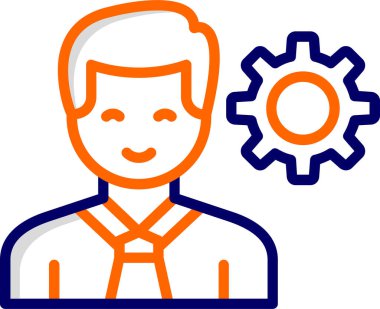 Yönetici vektör simgesi modern basit illüstrasyon