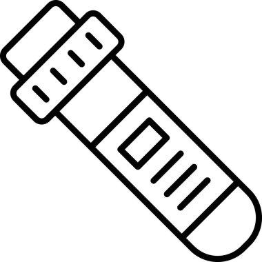 Test tübü simgesi, vektör illüstrasyonu