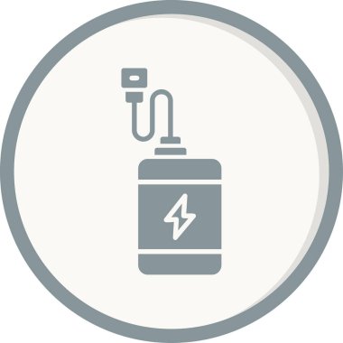 Çevrimiçi kullanım için minimalist soyut bir formda pil simgesi.