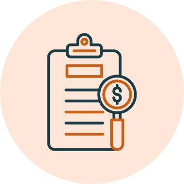 Basit Denetim simgesi. vektör illüstrasyonu