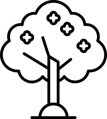 Ağaç. Web simgesi basit illüstrasyon 