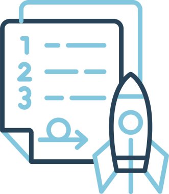 Planlama web simgesi, basit vektör illüstrasyonu