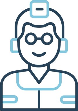 erkek avatar simge vektör çizim 