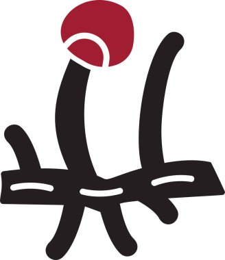 Rhizopus Simgesi Vektör Resimleri Beyaz Arkaplanda İzole Edildi 