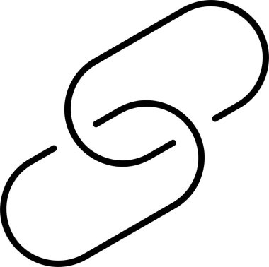 Basit bağlantı simgesi vektör illüstrasyonu