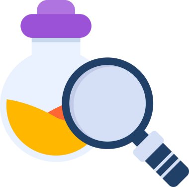 Kimyasal matara simgesi, vektör çizimi basit tasarım