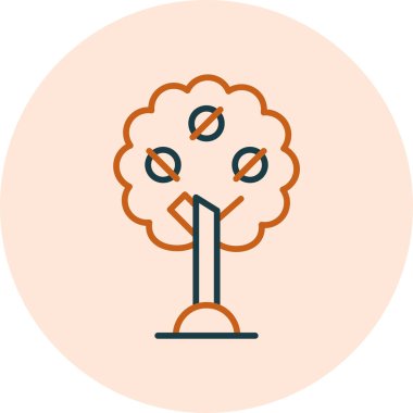 Ceviz ağacı ekolojisi ana hatlı ortamda simge