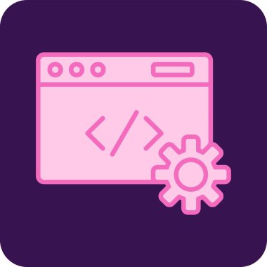 Web Yazılım simgesi, vektör illüstrasyonu