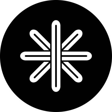 Bilimsel vektör tarzında bir diatom simgesinin düz tasarımı.