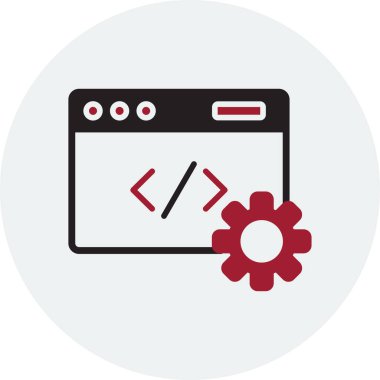 Web Yazılım simgesi, vektör illüstrasyonu