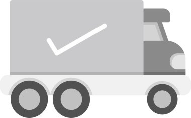 kamyon simgesi, vektör illüstrasyonu basit tasarım