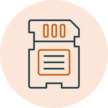 hafıza kartı simgesi vektör çizimi tasarımı