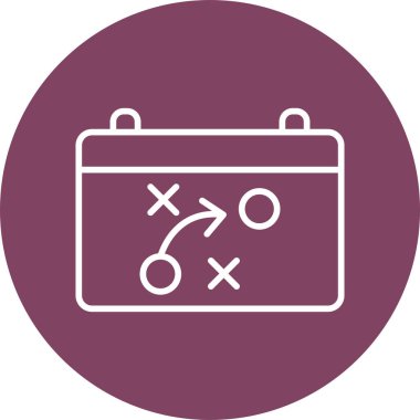 Strateji iş simgesi, vektör illüstrasyonu