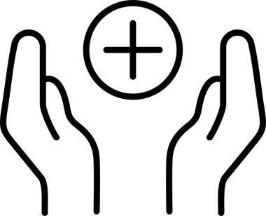 Tedavi. Web simgesi basit illüstrasyon