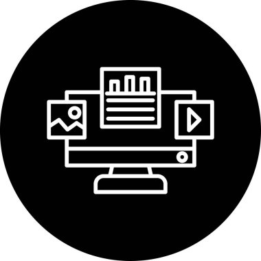 Dijital Pazarlamanın basit vektör illüstrasyonu