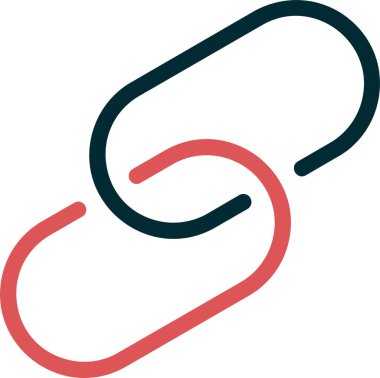 Basit bağlantı simgesi vektör illüstrasyonu