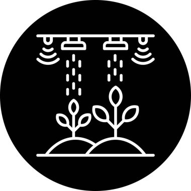 Akıllı bir çiftliği temsil eden renk vektörü simgesi, kişisel ve iş ihtiyaçları için kullanılabilir.