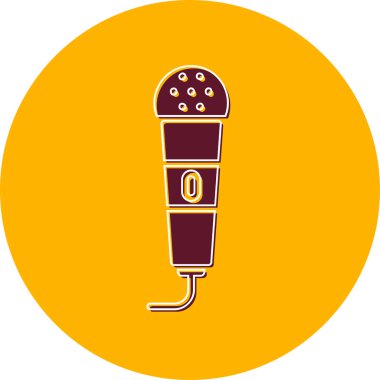 mikrofon simgesi, vektör illüstrasyonu 