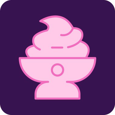 Krema. Web simgesi vektör illüstrasyonu