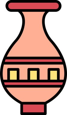 Vazo. Web simgesi basit illüstrasyon