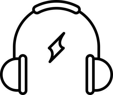 Kulaklık. Web simgesi basit illüstrasyon