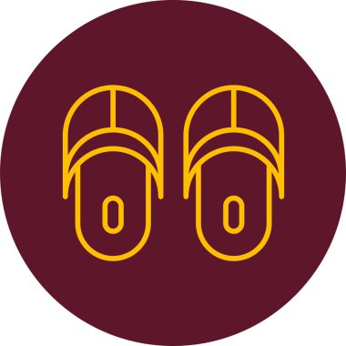 Terlikler web simgesi, basit vektör illüstrasyonu