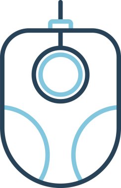 Parça Topu Fare Simgesi Vektör İllüstrasyonu Beyaz Arkaplanda İzole Edildi 