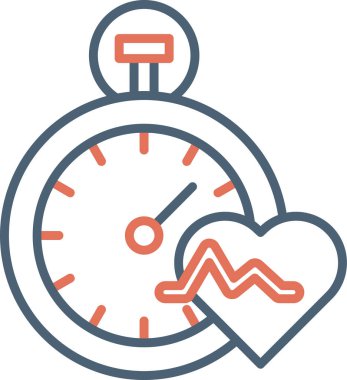 Kronometre simgesi, vektör illüstrasyonu basit tasarım