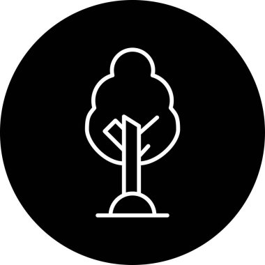 Ağaç. Web simgesi basit illüstrasyon 