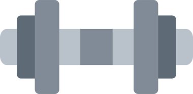 Dayanıklılık, spor salonu halteri. Web simgesi basit illüstrasyon 