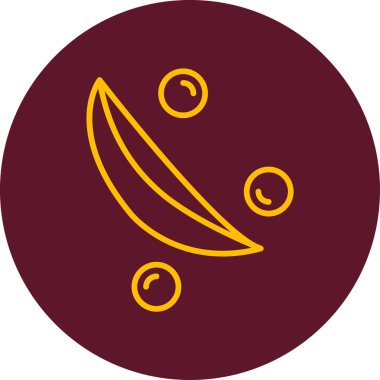 Yeşil Bezelye Modern Simgesi, Vektör İllüstrasyonu 