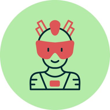 Süper kahraman ağ simgesi, vektör illüstrasyonu