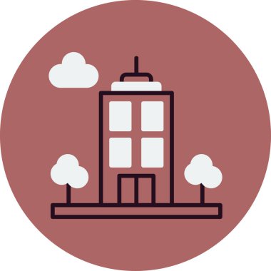 Gökdelen. Web simgesi basit illüstrasyon