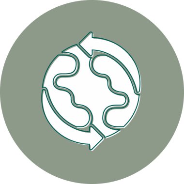 Basit bir Global simgesi. vektör tasarımı