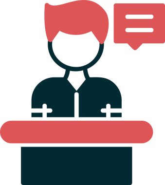 Tanık Web simgesi vektör illüstrasyonu