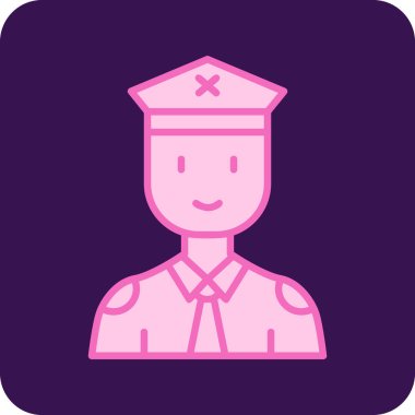 Polis. Web simgesi basit illüstrasyon