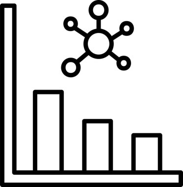 Histogram. Web simgesi basit illüstrasyon