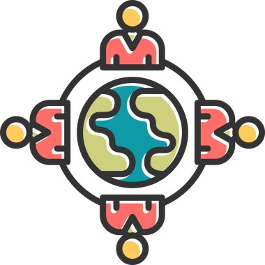 küresel ağ. Web simgesi basit illüstrasyon